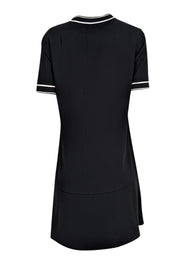 Current Boutique-Rag & Bone - Black Short Sleeve Dress w/ White Ribbed Trim Sz S