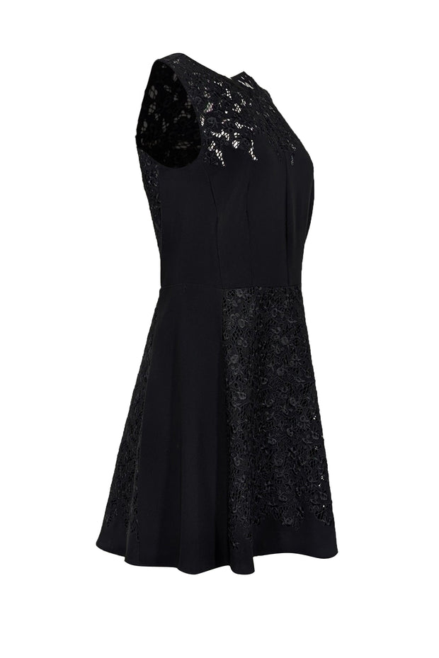 Current Boutique-Rag & Bone - Black Sleeveless Lace Detail Dress Sz 0