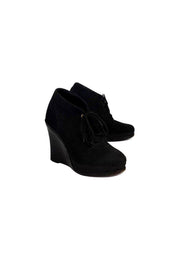 Current Boutique-Rag & Bone - Black Suede Lace Up Booties Sz 10