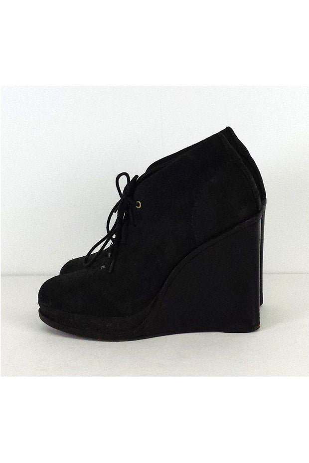 Current Boutique-Rag & Bone - Black Suede Lace Up Booties Sz 10