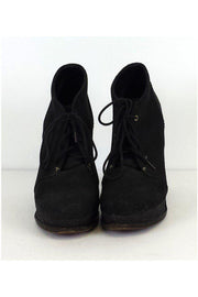 Current Boutique-Rag & Bone - Black Suede Lace Up Booties Sz 10