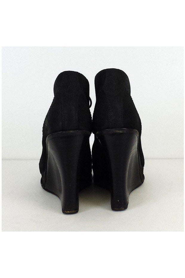 Current Boutique-Rag & Bone - Black Suede Lace Up Booties Sz 10