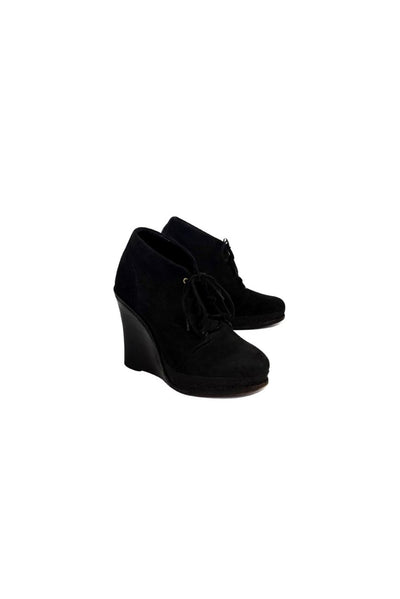 Current Boutique-Rag & Bone - Black Suede Lace Up Booties Sz 10