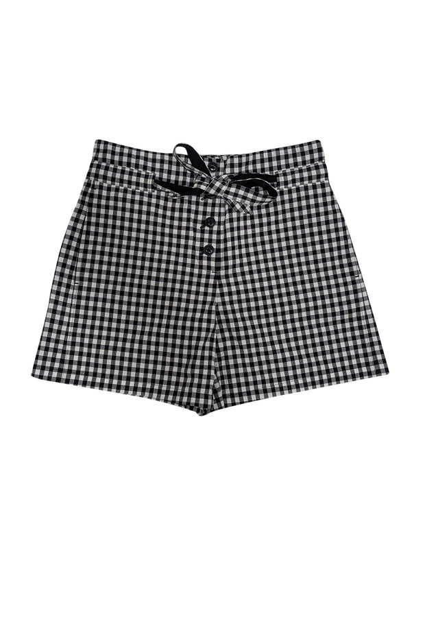 Current Boutique-Rag & Bone - Black & White Gingham Paperbag Shorts Sz 00