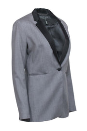 Current Boutique-Rag & Bone - Grey w/ Black Lapel Single Button Blazer Sz 4