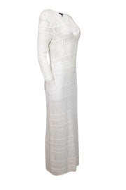 Current Boutique-Rag & Bone - Ivory Long Sleeve Crochet Maxi Dress Sz M