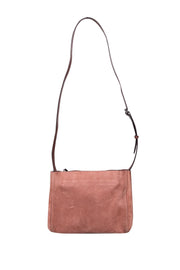 Current Boutique-Rag & Bone - Mauve Suede w/ Red & Brown Leather Crossbody