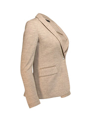 Current Boutique-Rag & Bone - Oatmeal Beige Wool Blazer w/ Grosgrain Trim Sz 00