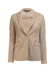 Current Boutique-Rag & Bone - Oatmeal Beige Wool Blazer w/ Grosgrain Trim Sz 00