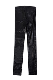 Current Boutique-Rag & Bone - Washed Black 100% Lamb Leather Skinny Pants Sz 00