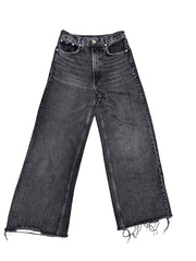 Current Boutique-Rag & Bone - Washed Black Wide-Leg Jeans w/ Frayed Hem Sz 00