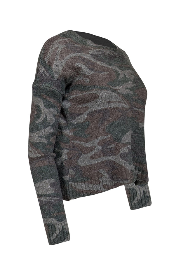 Current Boutique-Rails - Green Camo Wool Sweater Sz M