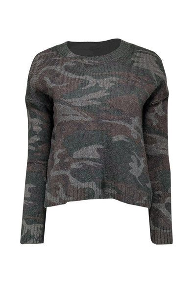 Current Boutique-Rails - Green Camo Wool Sweater Sz M