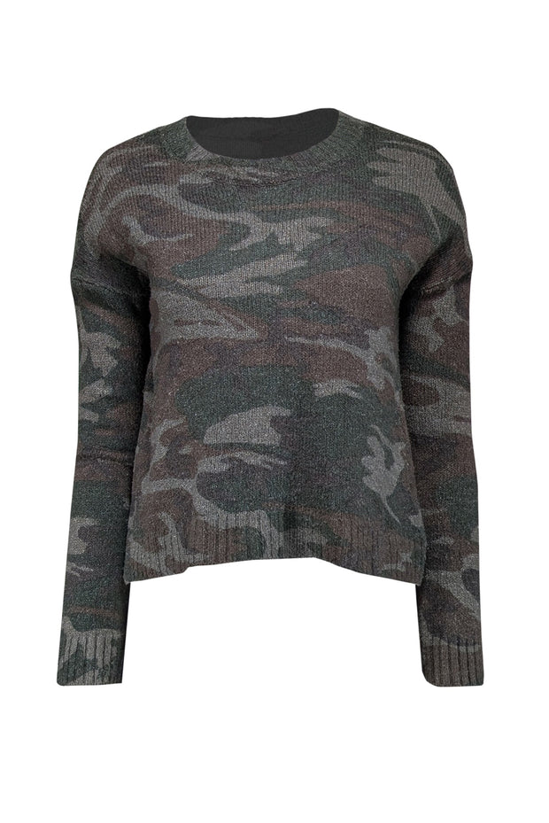 Current Boutique-Rails - Green Camo Wool Sweater Sz M