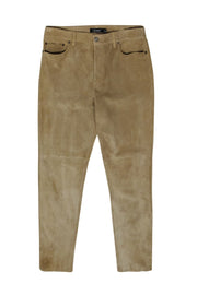 Current Boutique-Ralph Lauren Black Label - Tan Suede Skinny Leg Pants Sz 12