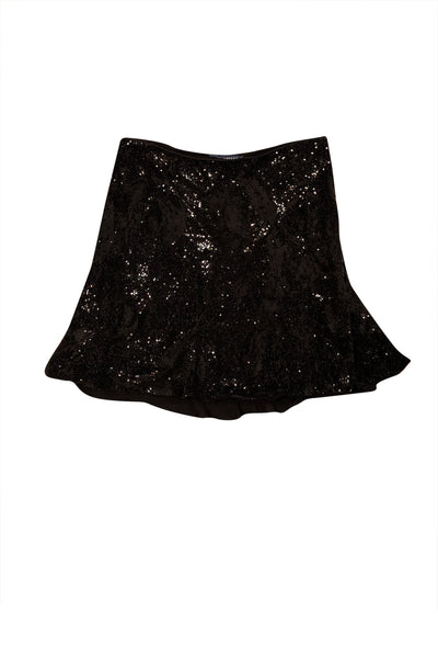 Current Boutique-Ralph Lauren - Black Sequin Mini Skirt