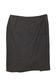 Current Boutique-Ralph Lauren Green & Maroon Plaid Cashmere Skirt Sz 10