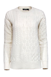 Current Boutique-Ralph Lauren - Ivory Chunky Cable Knit Sweater Sz S