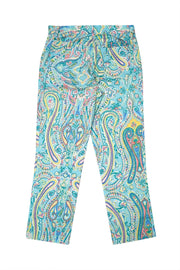 Current Boutique-Ralph Lauren - Mint Green w/ Multicolor Paisley Print Cotton Pants Sz 4