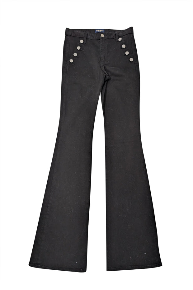 Current Boutique-Ramy Brook - Black Button Trim Flared Jeans Sz 2