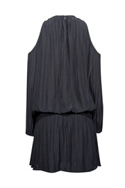 Current Boutique-Ramy Brook - Black Satin Cold Shoulder Dress Sz M