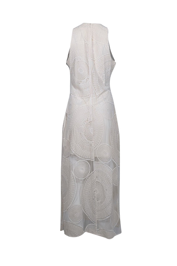 Current Boutique-Ramy Brook- Ivory Medallion Embroidered Midi Dress Sz 8