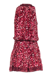 Current Boutique-Ramy Brook - Maroon & Pink Leopard Print Sleeveless Dress Sz 0