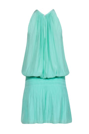 Current Boutique-Ramy Brook - Mint Green Sleeveless Dropped Smocked Waist Dress Sz S