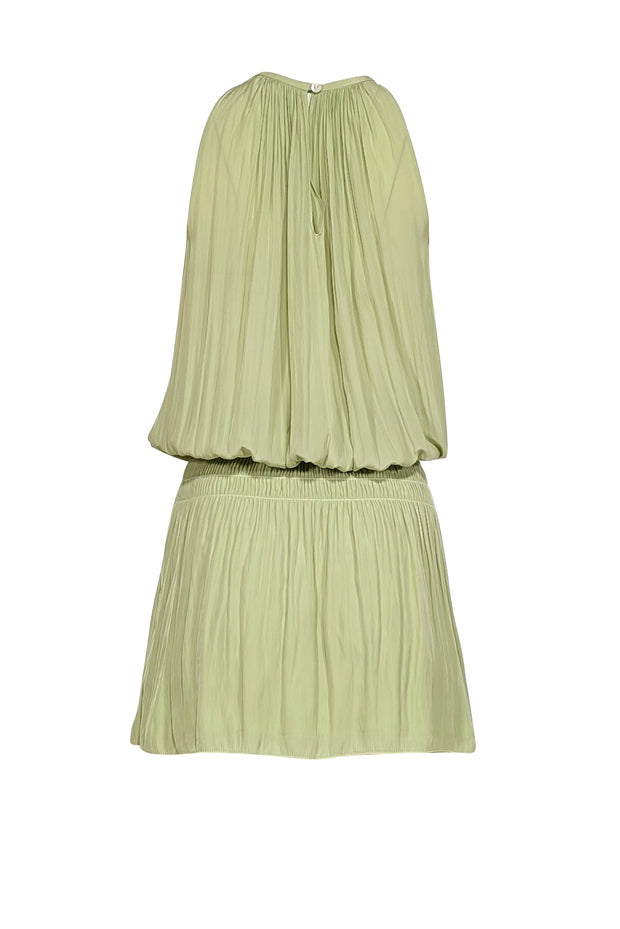 Current Boutique-Ramy Brook - Pale Green Sleeveless Dropped Smocked Waist Dress Sz XXS