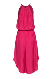 Current Boutique-Ramy Brook - Pink Sleeveless Smocked Waist Midi Dress Sz S