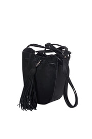 Current Boutique-Rebecca Minkoff - Black Suede & Leather Bucket Crossbody