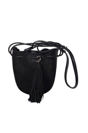 Current Boutique-Rebecca Minkoff - Black Suede & Leather Bucket Crossbody