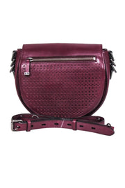 Current Boutique-Rebecca Minkoff - Burgundy "Astor" Leather Saddle Bag