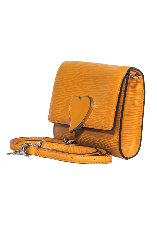 Current Boutique-Rebecca Minkoff - Mustard Yellow Heart Front Crossbody Bag