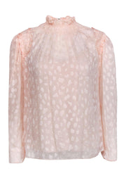 Current Boutique-Rebecca Taylor - Light Pink Blouse w/ Ruffle Neckline Sz 4