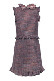 Current Boutique-Rebecca Taylor - Navy & Pink Metallic Tweed Dress Sz 8