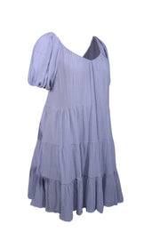 Current Boutique-Rebecca Taylor - Periwinkle Textured Tiered Mini Dress Sz S