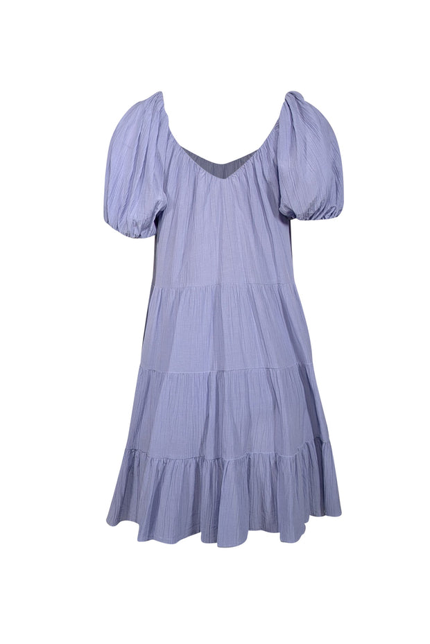 Current Boutique-Rebecca Taylor - Periwinkle Textured Tiered Mini Dress Sz S