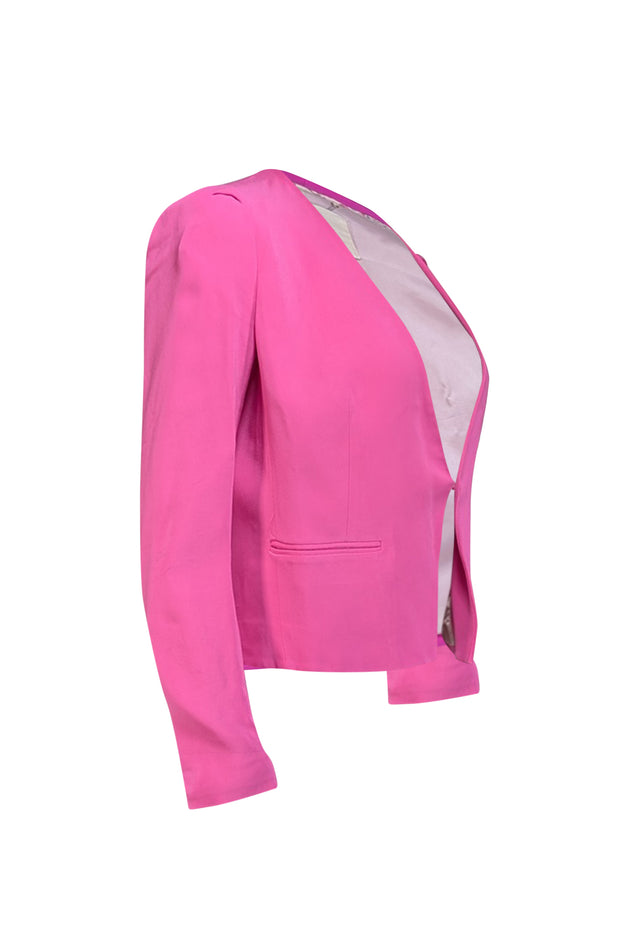 Current Boutique-Rebecca Taylor - Pink Open Front Blazer Sz 4