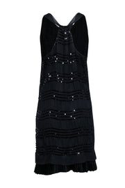 Current Boutique-Red Valentino - Black Silk Dress w/ Sequins Sz 10