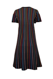 Current Boutique-Red Valentino - Black w/ Multicolor Stripe Knit Dress Sz L