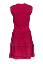 Current Boutique-Red Valentino - Dark Pink Sleeveless Tiered Dress Sz M