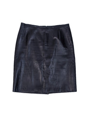 Current Boutique-Reed Krakoff - Black Lamb Leather Pencil Skirt Sz 12