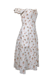 Current Boutique-Reformation - Ivory & Pink Floral Midi Dress Sz 0