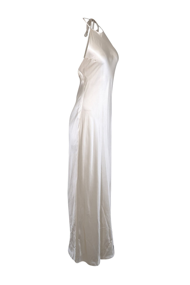 Current Boutique-Reformation - Ivory Silk Halter Formal Dress Sz XL