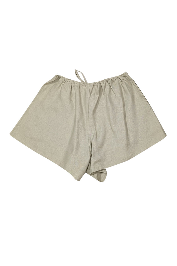 Current Boutique-Reformation - Light Green Linen Drawstring Shorts Sz XS