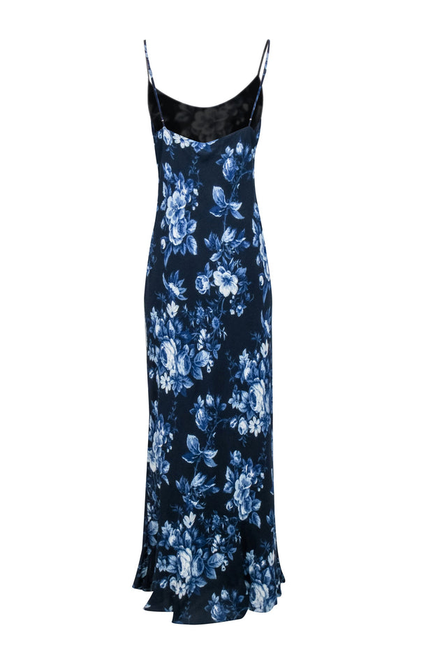 Current Boutique-Reformation - Navy & Blue Floral Print "Parma" Dress Sz XL