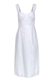 Current Boutique-Reformation - White Linen Sleeveless "Seaside" Dress Sz 4