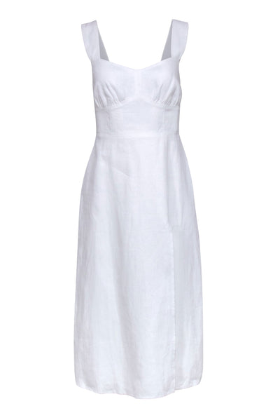 Current Boutique-Reformation - White Linen Sleeveless "Seaside" Dress Sz 4