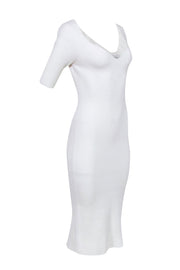 Current Boutique-Reiss - Cream Sweetheart Midi Dress Sz M